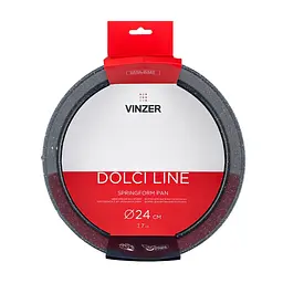Форма для випікання кругла розбірна Vinzer Dolci Line 50786 24х7 см чорна - мініатюра 6
