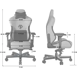 Геймерське крісло Anda Seat T-Pro 2 XL Blue/Black (AD12XLLA-01-SB-F) [108625] - мініатюра 12