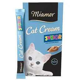 Рідкі ласощі для кошенят Miamor Cream Junior МІАМОР Юніор крем 6 шт по 15 г