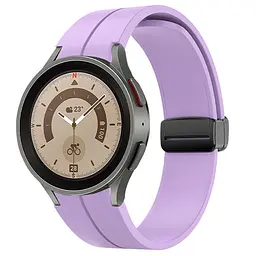 Браслет Cls-black для Samsung Galaxy Watch 5 - фіолетовий ширина кріплення 20мм силікон Watchbands (W33-8WB12227561) - мініатюра 2