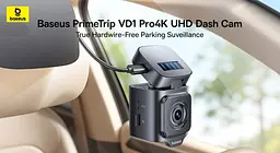 Відеореєстратор Baseus PrimeTrip VD1 Dash Cam 3K + 1080p Cosmic C01159003K + кабель + камера - мініатюра 2