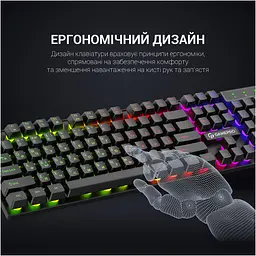 Клавіатура GamePro GK296 USB Black (GK296) [111018] - мініатюра 10