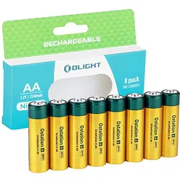 Набір акумуляторів AA 8 шт. Olight B Pro 2100mAh (B Pro AA) - мініатюра 2