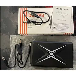 ДБЖ UPS DC 18W 10400mAh для роутера, терміналу, камери DCP-018W / DC5.5x2.5mm: 5V / 9V / 12V / USB / LED без блока живлення Black - мініатюра 8