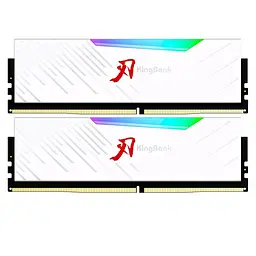 Модуль пам'яті KingBank DDR5 32Gb (2x16) 6400 MHz SharpBlade RGB White (KBSBRW640032X2) (KBSBRW640016X2) Б/в