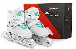 Роликові ковзани 3в1 Hop-Sport HS-903 Motion S (розмір) Біло-м'ятні - мініатюра 2