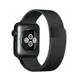 Ремінець Creasted для годинника Milanese loop steel bracelet Apple watch, 38 40 мм Black - мініатюра 2