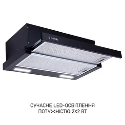 Витяжка телескопічна Minola HTL 6615 BL 1000 LED - мініатюра 3