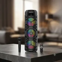 Колонка з мікрофонами ZQS8308 / Колонка Bluetooth / Акустична система на три динаміки