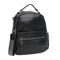 Шкіряний жіночий рюкзак Keizer K12108bl-black