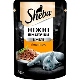 Вологий корм для кішок Sheba cij POU з індичкою в желе 85 г (4770608257231)