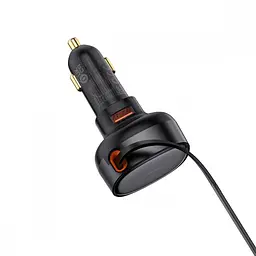 АЗП Baseus Enjoyment Pro 60W (USB) + Retractable Type-C Cable - мініатюра 6