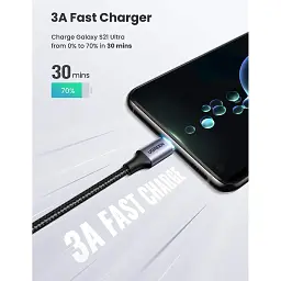 Дата кабель USB-C 3.1 to Micro USB 3.0 1.0m 3A US312 black Ugreen (20103) - мініатюра 3