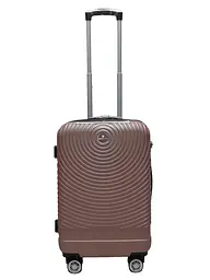 Валіза маленька S ABS-пластик Worldline Airtex 652 60×39×25см 58л Рожеве золото
