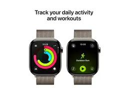 Смарт-годинник Apple Watch Series 11 GPS + Cellular 46mm Natural Tit. Case w. Natural Milanese Loop - M/L (MFD04) - мініатюра 5