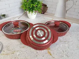 Набір посуду (омлетниці) O.M.S. Collection 3015 Red - мініатюра 6