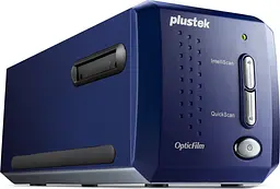 Сканер Plustek OpticFilm 8100 (7200dpi, 48 bit, LED, швидк. 36 сек., плівковий слайд-сканер, синій)