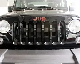 Емблема напис JEEP 135х45 мм Червона метал на скотчі (Завод) - мініатюра 3