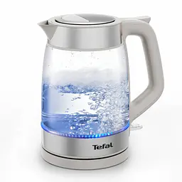 Електрочайник Tefal Glass Kettle 1.7 л скло з підсвіткою сріблясто-сірий - мініатюра 2