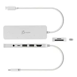 USB-Хаб j5create JCD373EW-N, USB Type-C 6-в-1 (JCD373EW-N) - мініатюра 3