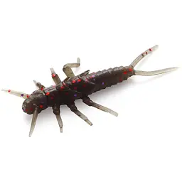 Силікон FishUP Stonefly 0.75" (12шт) #050 - Green Pumpkin Brown/Red & Purple