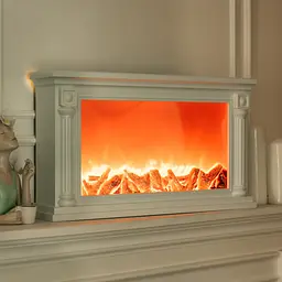 Камін декоративний з LED-підсвіткою 64*13*37 см, білий Yiwu SP-60W - мініатюра 2