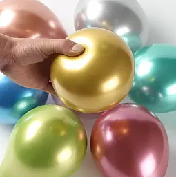 Кулька повітряна латексна 30 см (50) металік синій, IDEA7-DL-032 - мініатюра 6
