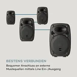 Мобільна акустична система Auna Streetstar 2.0 12 BT USB/SD/MP3 AUX (10031567) - мініатюра 6