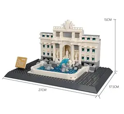 Конструктор Wange Архітектура 3D Фонтан Треві Fontana di Trevi-Rome 4212 дитячий 688 деталей - мініатюра 6