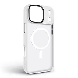 Чехол для Apple iPhone 17 Pro Max, Uniq MagCase, белый, противоударный, панель-накладка с MagSafe, ударопрочный TPU+PC, с магнитом MagSafe, поддержка полноценной беспроводной зарядки, ArmorStandart (ARM86274) - мініатюра 2