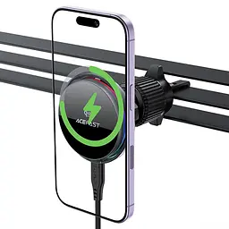 Автотримач з БЗП Acefast D61 Magnetic Wireless Charging 15W Gray - мініатюра 3