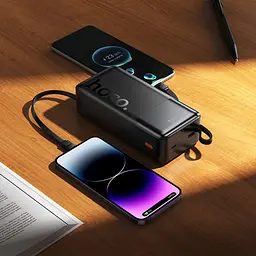 Зовнішній акумулятор Hoco J156B Founder 30000mAh 22.5W Black [156053] - мініатюра 7