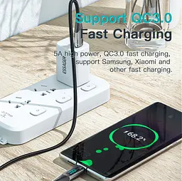 Зарядний кабель Digital Display ESSAGER 5A PD100W Type-C/Type C 1 метр - мініатюра 5