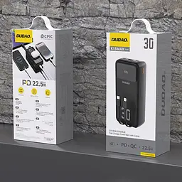Павербанк Dudao Black 30 000 mAh / 22.5 Вт (6977196682478) - мініатюра 3