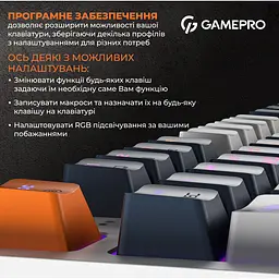 Клавіатура GamePro Red з Hot-Swap RGB White дротова механічна (MK180W) - мініатюра 12