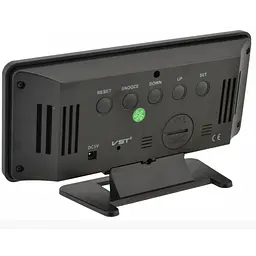 Дзеркальний LED-годинник із будильником і термометром VST-888Y Чорний зелений підсвітка - мініатюра 3
