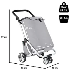 Сумка-візок ShoppingCruiser 3 Wheels 72 Grey (604362) - мініатюра 3