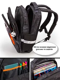 Шкільний ортопедичний рюкзак 6 в 1 для хлопчика з Динозавром School Standard 38х30х18 см для початкової школи (SET 150-51) - мініатюра 9
