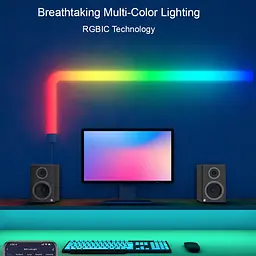 Настінний світильник Lines SAL-013B Bluetooth USB interface with app (8+4 pcs) White - мініатюра 7