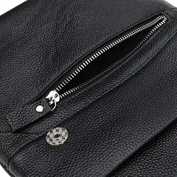 Чоловіча сумка Borsa Leather k10013-black 28х26х5 см Чорний - мініатюра 7