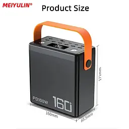 Універсальна зарядна батарея Power Bank PD100W 160000mah 592Wh 100W - мініатюра 2