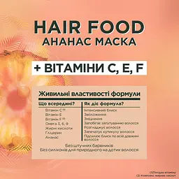 Маска Garnier Fructis Hair Food Pineapple для довгого та тьмяного волосся 400 мл - мініатюра 4