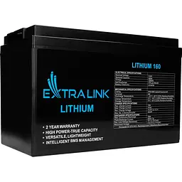 Акумулятор Extralink LiFePO4 12V [12.8V/160Ah/2048Wh] [BMS 150A/150A] [EX.30462] [111169] - мініатюра 2