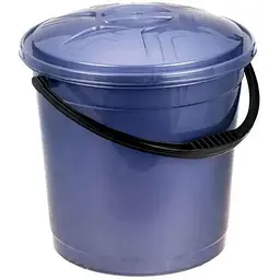 Відро пластикове R-PLASTIC харчове 10л з кришкою фіолетове