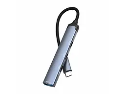 Мультипортовий адаптер ColorWay USB-C 4-in-1 USB-C2.0х3/USB3.0 (CW-HUB07) - мініатюра 2