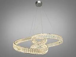 Світильник підвісний LED Diasha 531/800CH 175W, регульована висота 60-145 см, кришталь, для вітальні, спальні, кухні - мініатюра 3