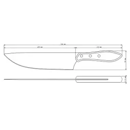 Кухонний ніж Tramontina Barbecue Polywood Meat, 203 мм, червоне дерево (21191/178) - мініатюра 2