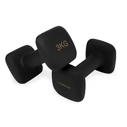 Гантелі вінілові Cornix Square 2 x 3 кг XR-0408 Black - мініатюра 6