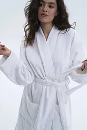 Халат-кімоно Lotus Home - Vera білий L/XL - мініатюра 5