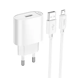 Адаптер мережний HOCO Micro USB Cable Fighter single port charger set C109A |1USB, 2.1A/10.5W|